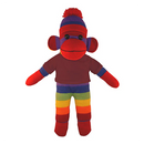 Soft Plush Rainbow Sock Monkey with Tee-3