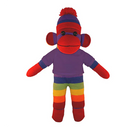 Soft Plush Rainbow Sock Monkey with Tee-4