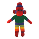 Soft Plush Rainbow Sock Monkey with Tee-5