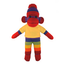 Soft Plush Rainbow Sock Monkey with Tee-6