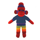 Soft Plush Rainbow Sock Monkey with Tee-10