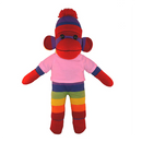 Soft Plush Rainbow Sock Monkey with Tee-12
