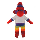 Soft Plush Rainbow Sock Monkey with Tee-7