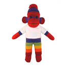 Soft Plush Rainbow Sock Monkey with Tee-16