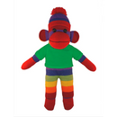 Soft Plush Rainbow Sock Monkey with Tee-8