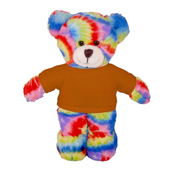 Soft Plush Tie Dye Teddy Bear with Tee