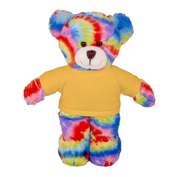 Soft Plush Tie Dye Teddy Bear with Tee