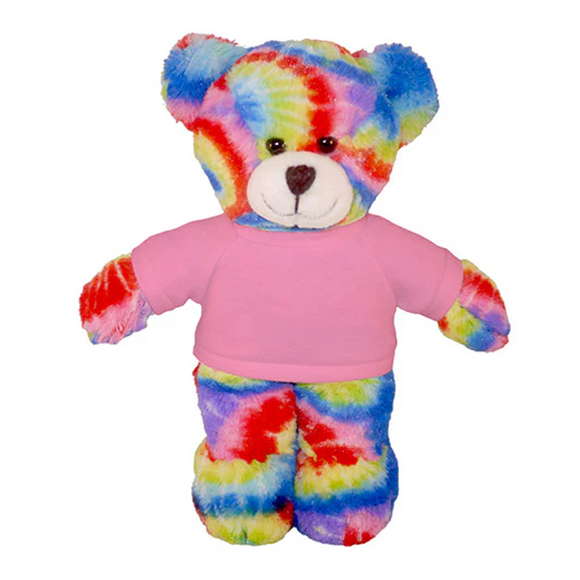 Soft Plush Tie Dye Teddy Bear with Tee