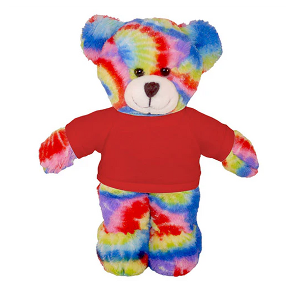 Soft Plush Tie Dye Teddy Bear with Tee