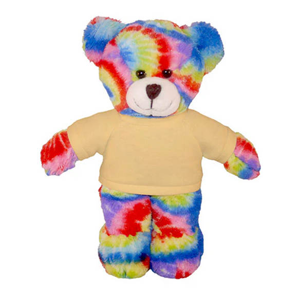 Soft Plush Tie Dye Teddy Bear with Tee