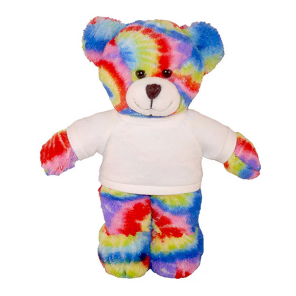Soft Plush Tie Dye Teddy Bear with Tee