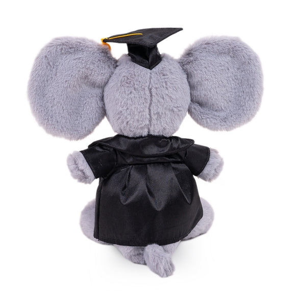 Graduation Elephant Plush with Cap &  Gown – 9”