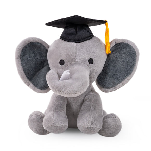 Graduation Elephant Plush with Cap &  Diploma 10"