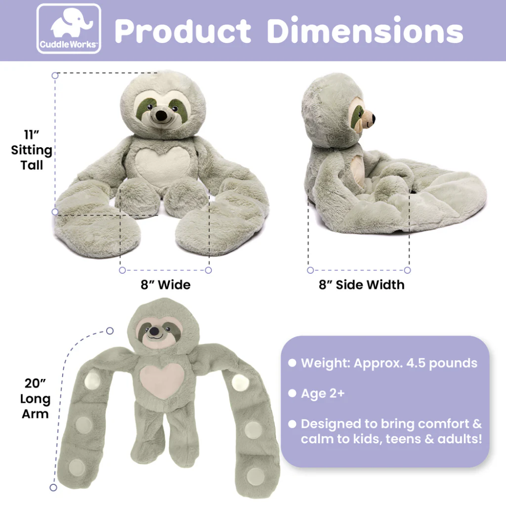 Weighted Plush Sloth Hugger - 0