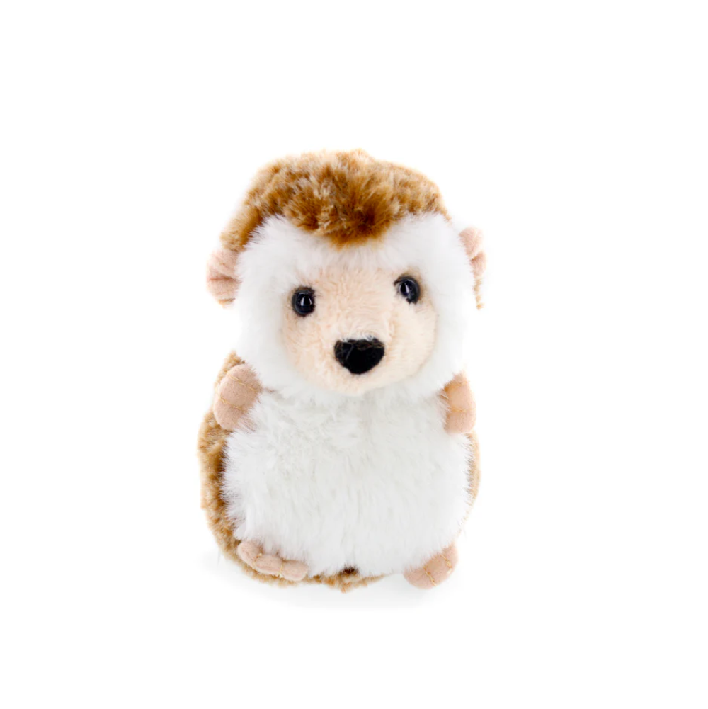 Sitting Snowball Hedgehog Plush Toy, Featuring a Soft, Plush Design That Zips Into a Snowball by Plushland.