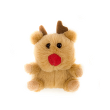 Sitting  Snowball Reindeer Plush Toy, Featuring a Soft, Plush Design That Zips Into a Snowball by Plushland.