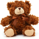 Chocolate Sitting Ribbon Teddy Bear 6"-1