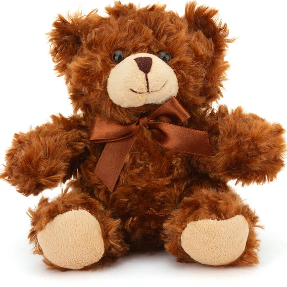 Chocolate Sitting Ribbon Teddy Bear 6"