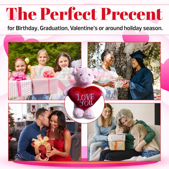 "animal with love you heart plush toy gift featuring soft teddy bear heart – 8 inch by Plushland"