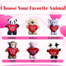 "animal with love you heart plush toy gift featuring soft teddy bear heart – 8 inch by Plushland"