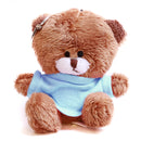 Brown Qbeba Bear Keychain with Tee 4"-2