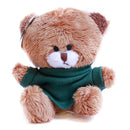 Brown Qbeba Bear Keychain with Tee 4"-11