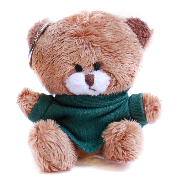 Brown Qbeba Bear Keychain with Tee 4"