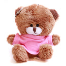Brown Qbeba Bear Keychain with Tee 4"-8