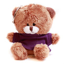 Brown Qbeba Bear Keychain with Tee 4"-3