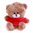 Brown Qbeba Bear Keychain with Tee 4"-4
