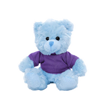 Blue Teddy Bear Stuffed Animal Personalized Shirt 11 Inches