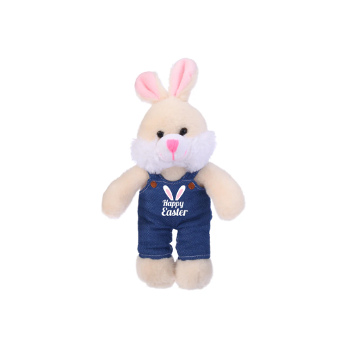 Bunny with overall Happy Easter 12"