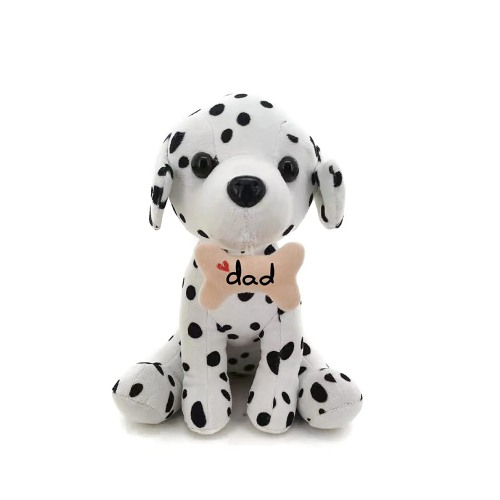 8" Sitting Father’s Day Pawpal Dalmatian, Featuring Soft Fur and an Adorable Father's Day Design by Plushland.