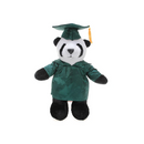 Graduation panda plush stuffed animal wearing cap and tassel.