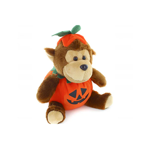 Halloween Monkey Plush Toy with Festive Stripes from Halloween Plush Animals Collection