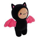 Halloween Bat Plush Toy with pink wings in a front-facing pose