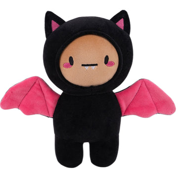 Halloween Bat Stuffed Animal 10" in a front-facing pose wearing a bat costume