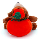 Back view of Halloween Cuddly Monkey Plush showcasing the pumpkin costume