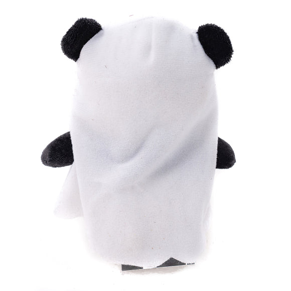 Back view of Halloween Panda Plush Toy showcasing the ghost costume details