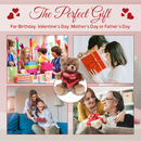 "Mocha Bears in Sequin Heart plush – mocha bear stuffed animal with teddy bear heart by Plushland"