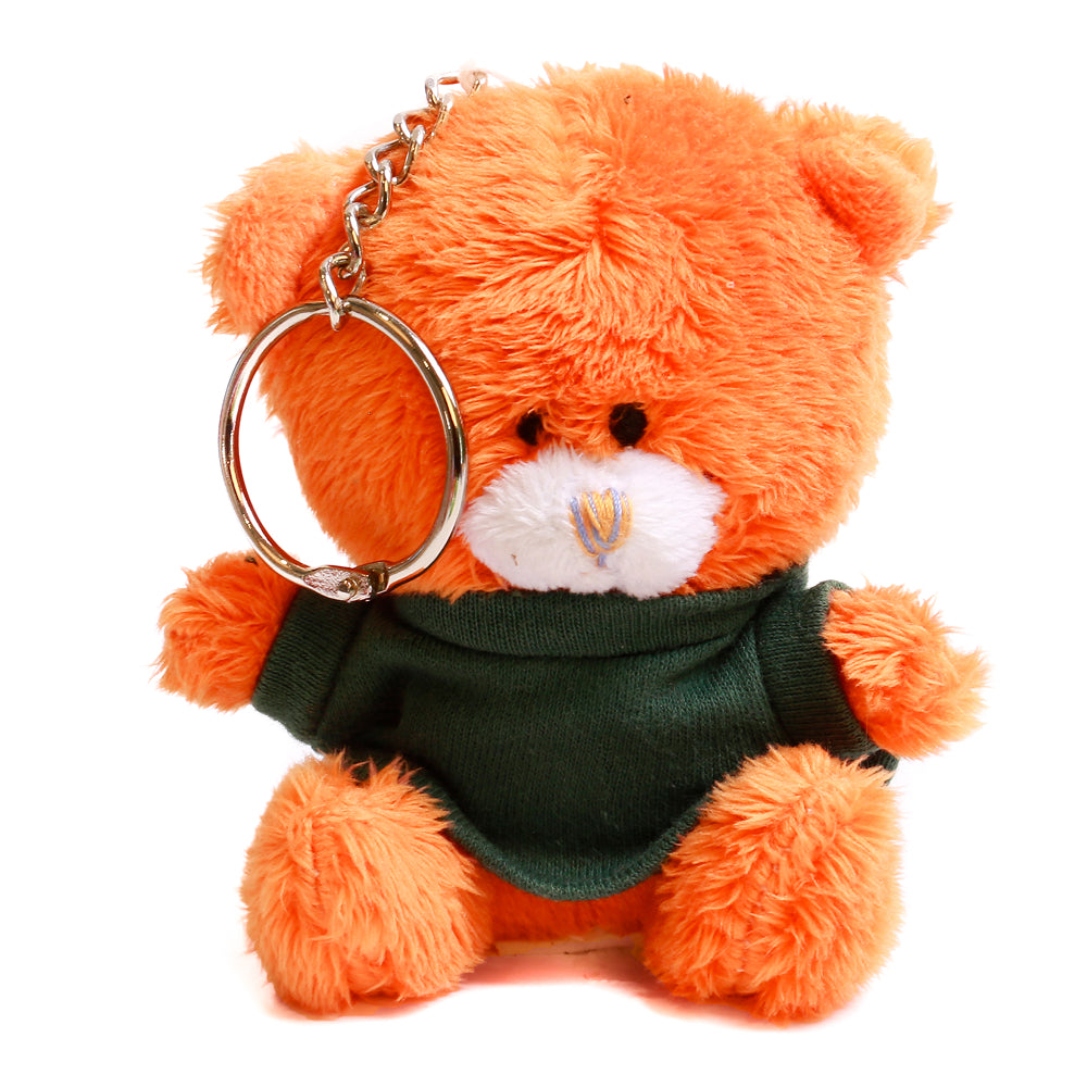 Mocha Qbeba Bear Keychain with Tee 4"