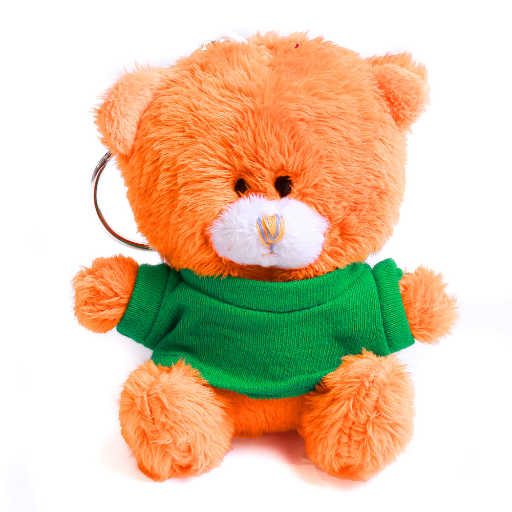 Mocha Qbeba Bear Keychain with Tee 4"