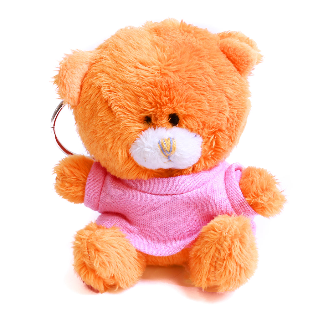 Mocha Qbeba Bear Keychain with Tee 4"