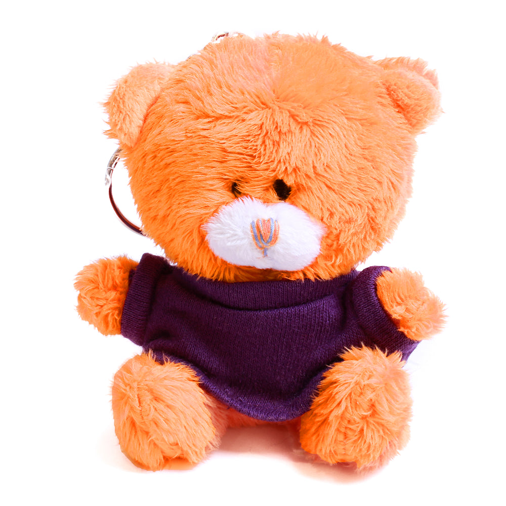 Mocha Qbeba Bear Keychain with Tee 4"