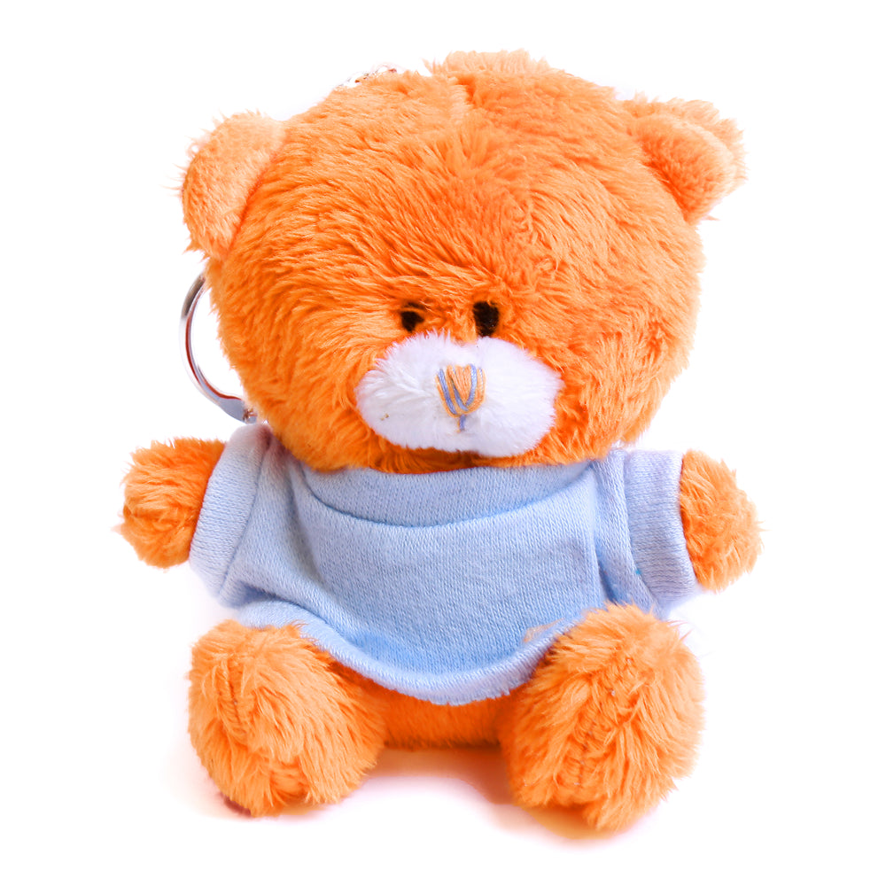 Mocha Qbeba Bear Keychain with Tee 4"