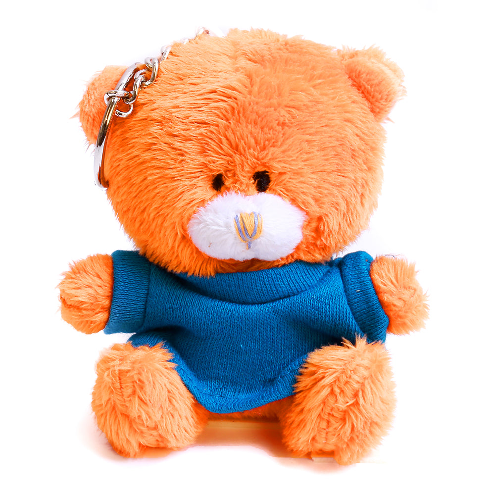 Mocha Qbeba Bear Keychain with Tee 4"
