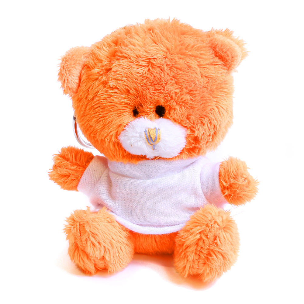 Mocha Qbeba Bear Keychain with Tee 4"