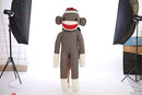 Plushland Giant Sock Monkey 72 inch life-size stuffed animal, soft plush toy made of polyester with red hat and big smile, perfect gift for kids and adults.