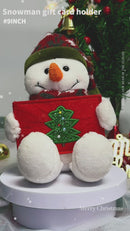 Glittering Holiday Gift Card Holder - Snowman, 9"-6