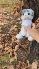 Mitty the Tabby Kitty with Collar – tabby kitty plush by Plushland
